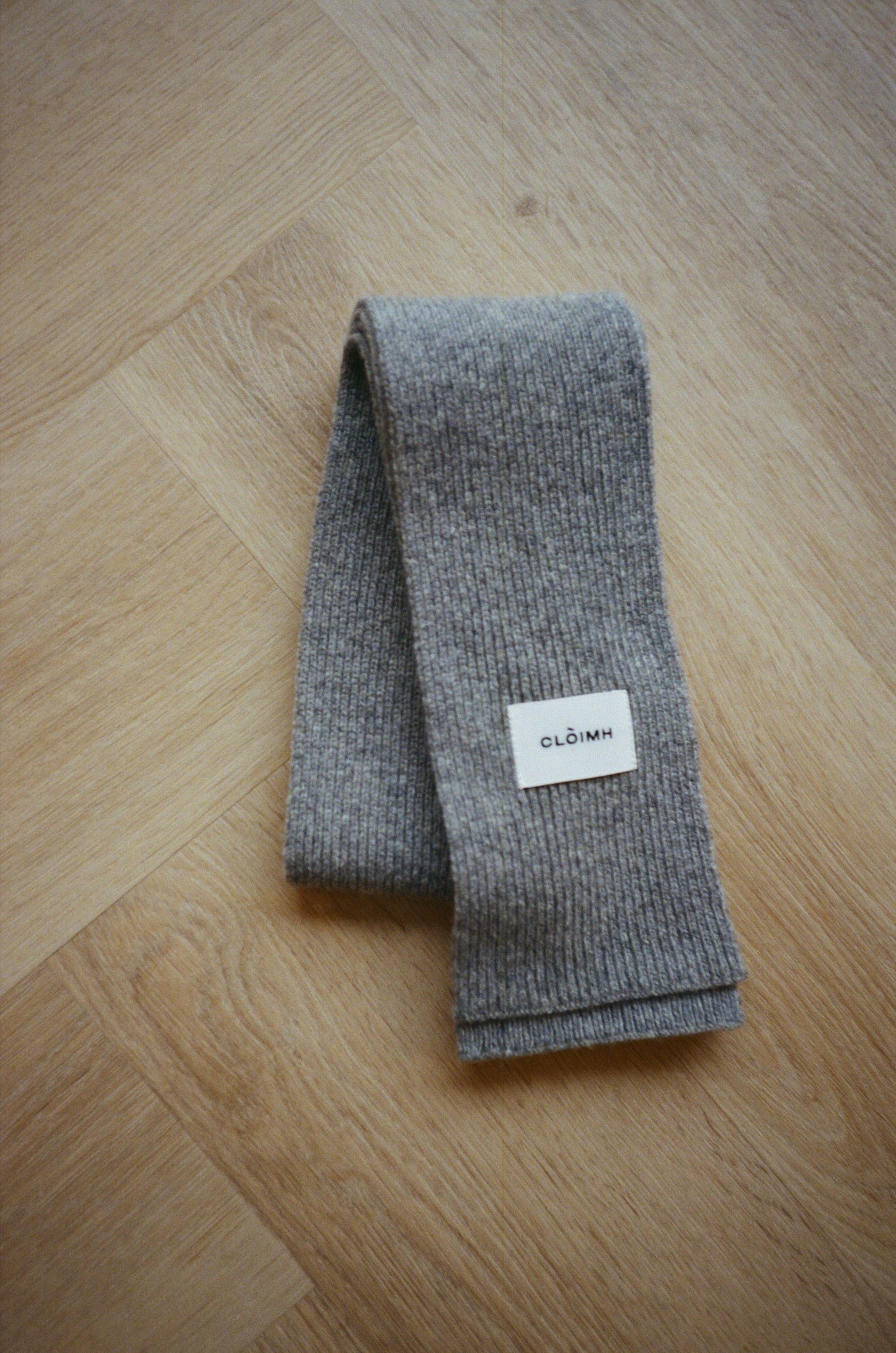 Mini Soft Wool Scarf - Grey