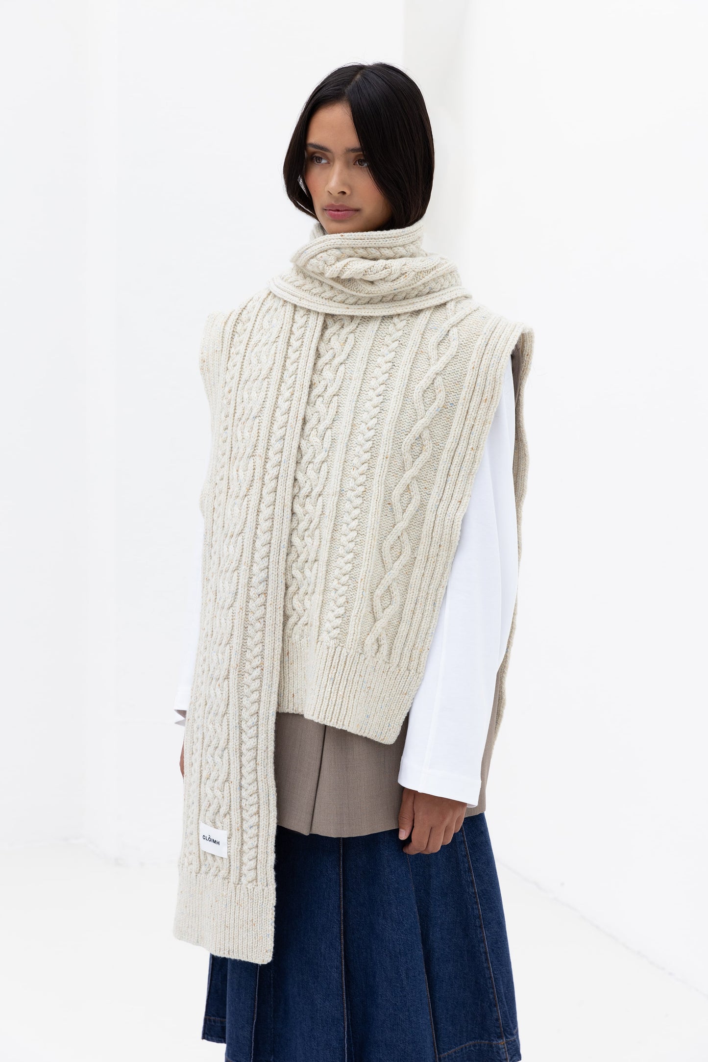 Aran Knit Wool Vest