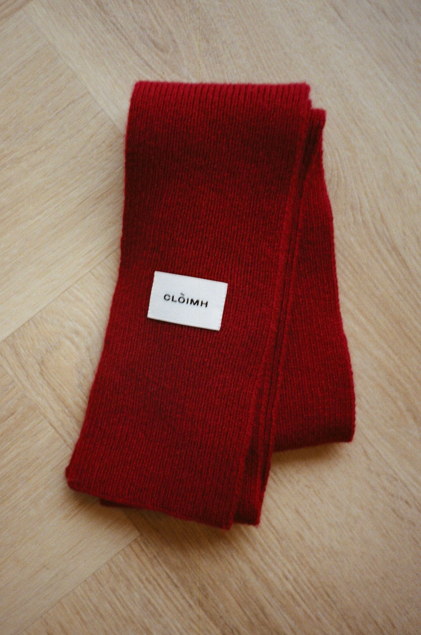 Mini Soft Wool Scarf - Burgundy