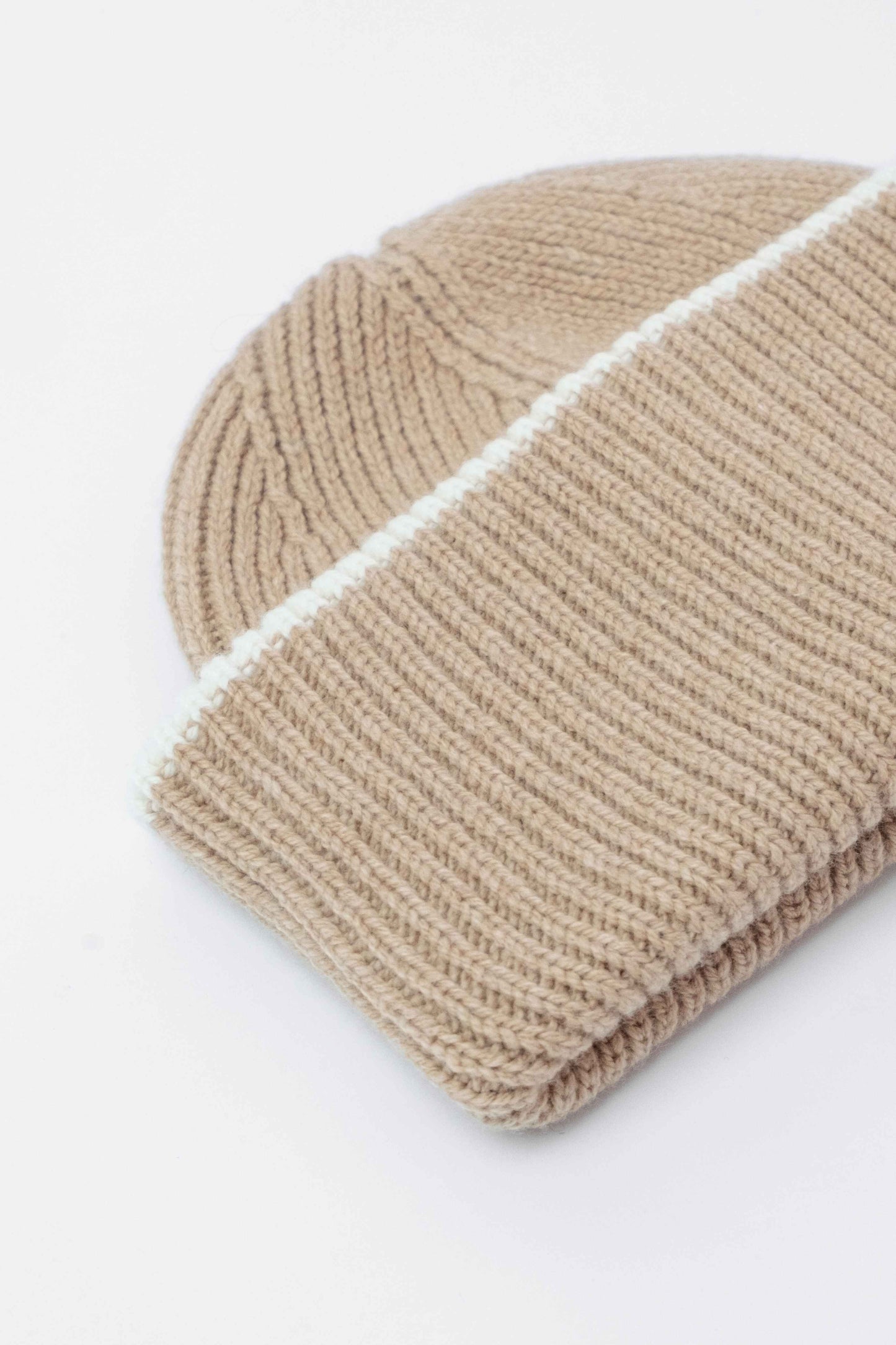 Chunky Soft Wool Beanie Hat - Sand