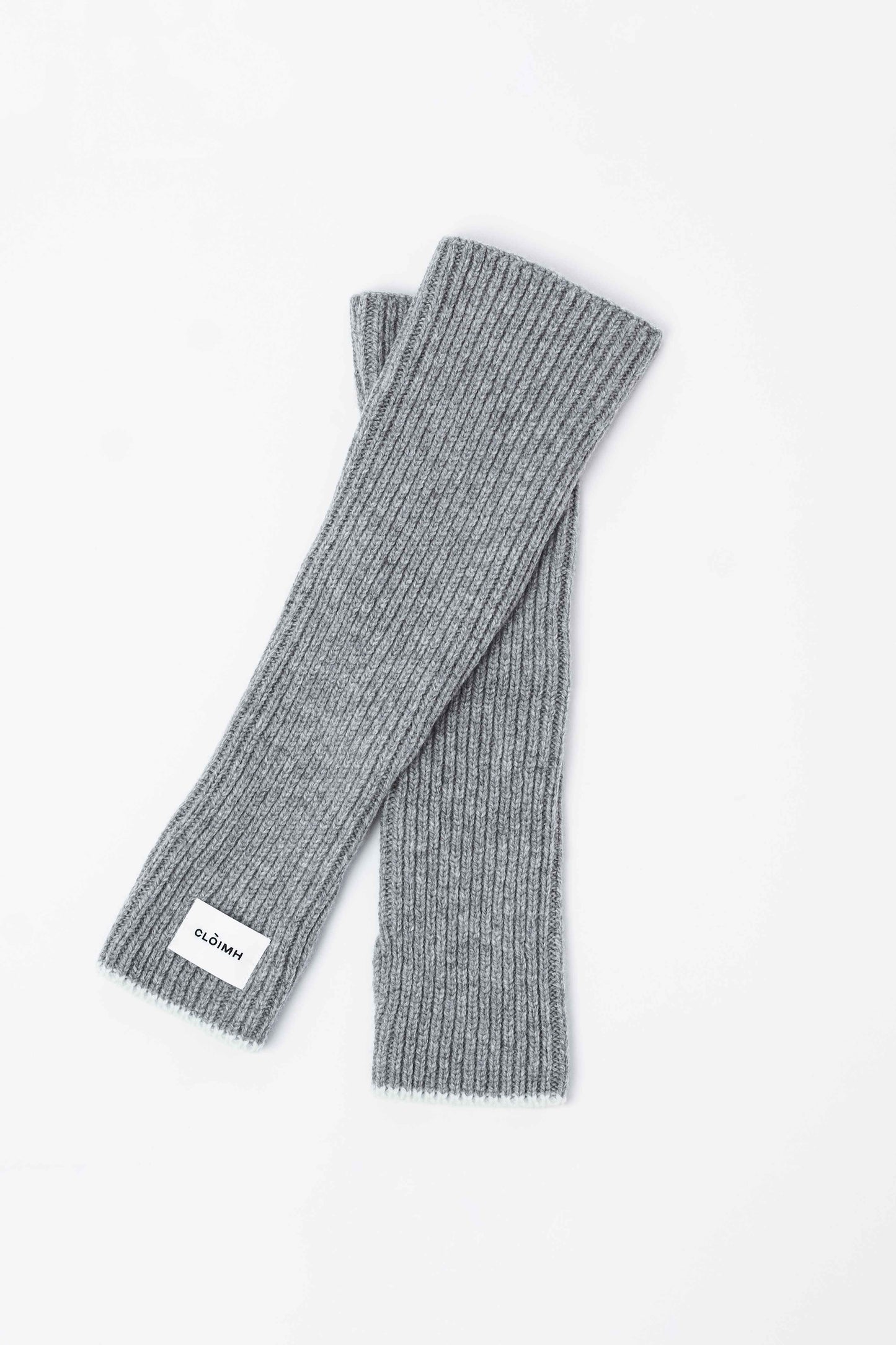 Soft Wool Fingerless Gloves - Grey