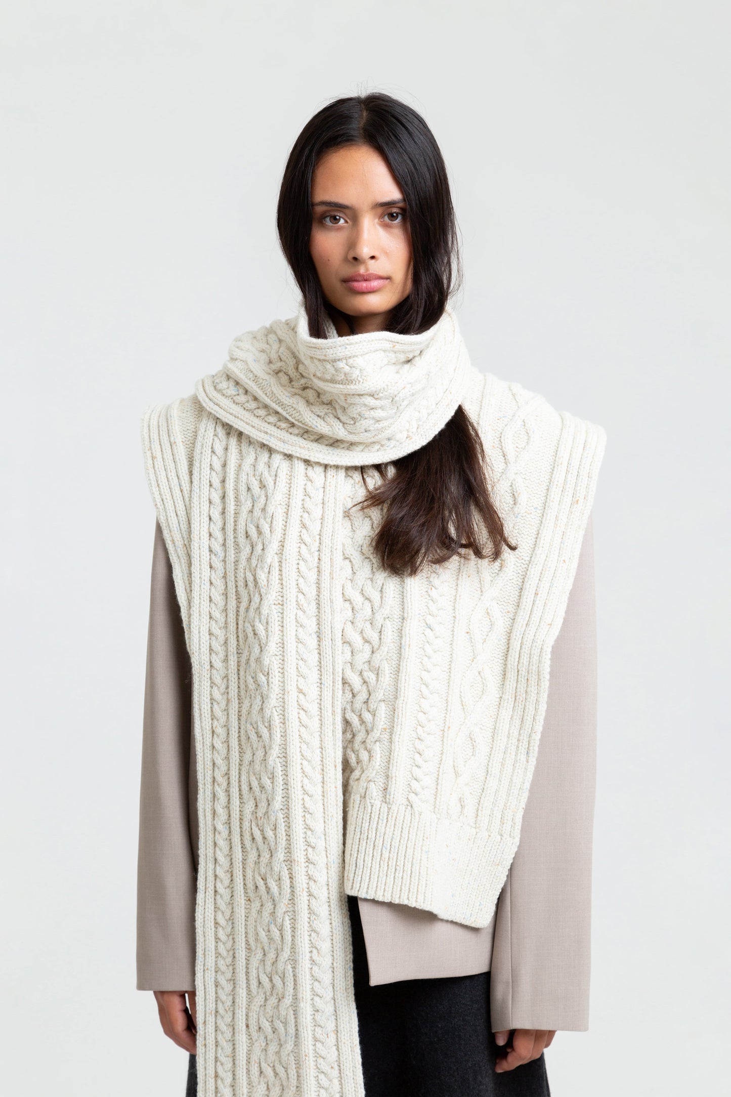 Aran Knit Wool Vest