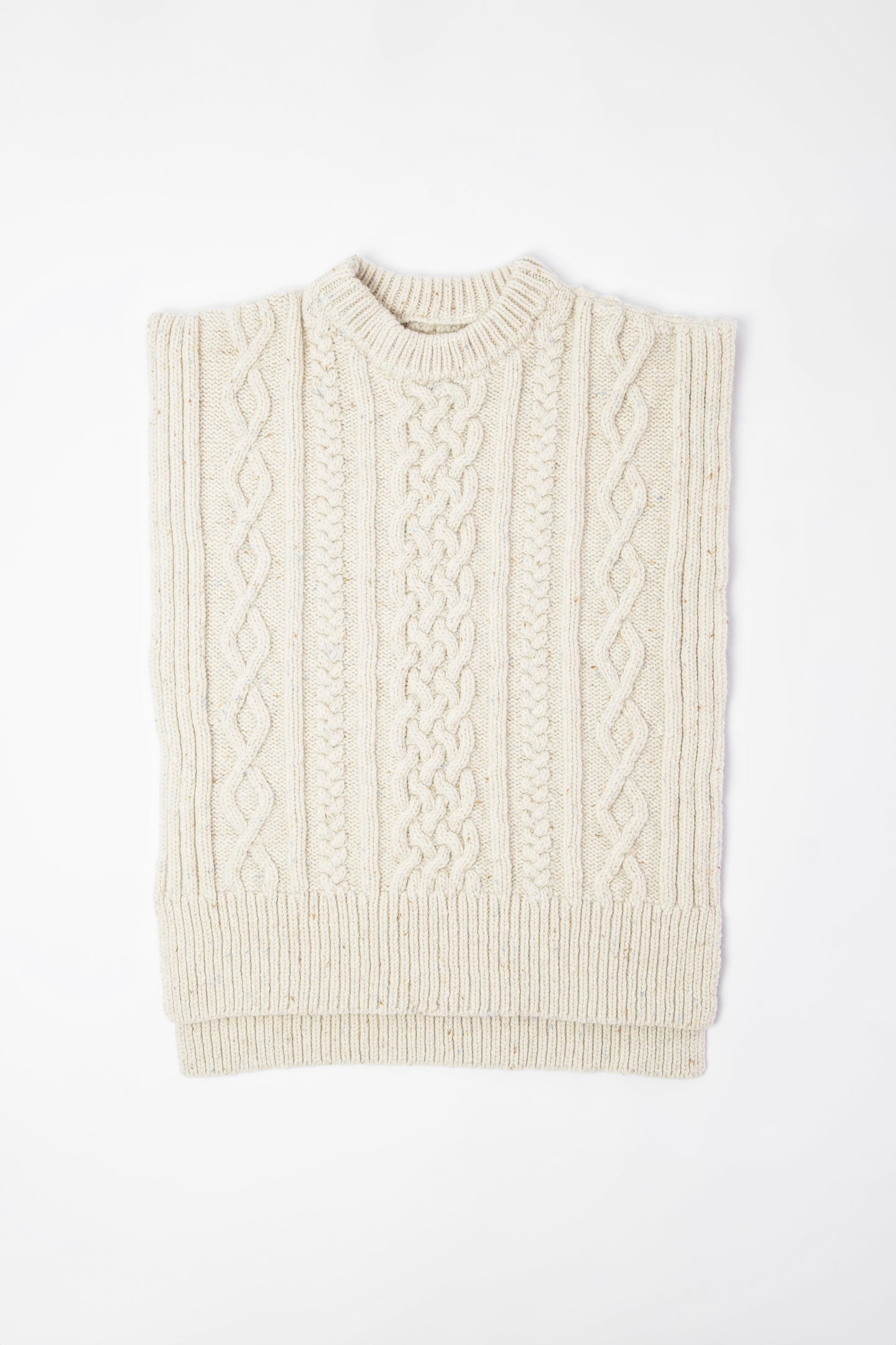 Aran Knit Wool Vest