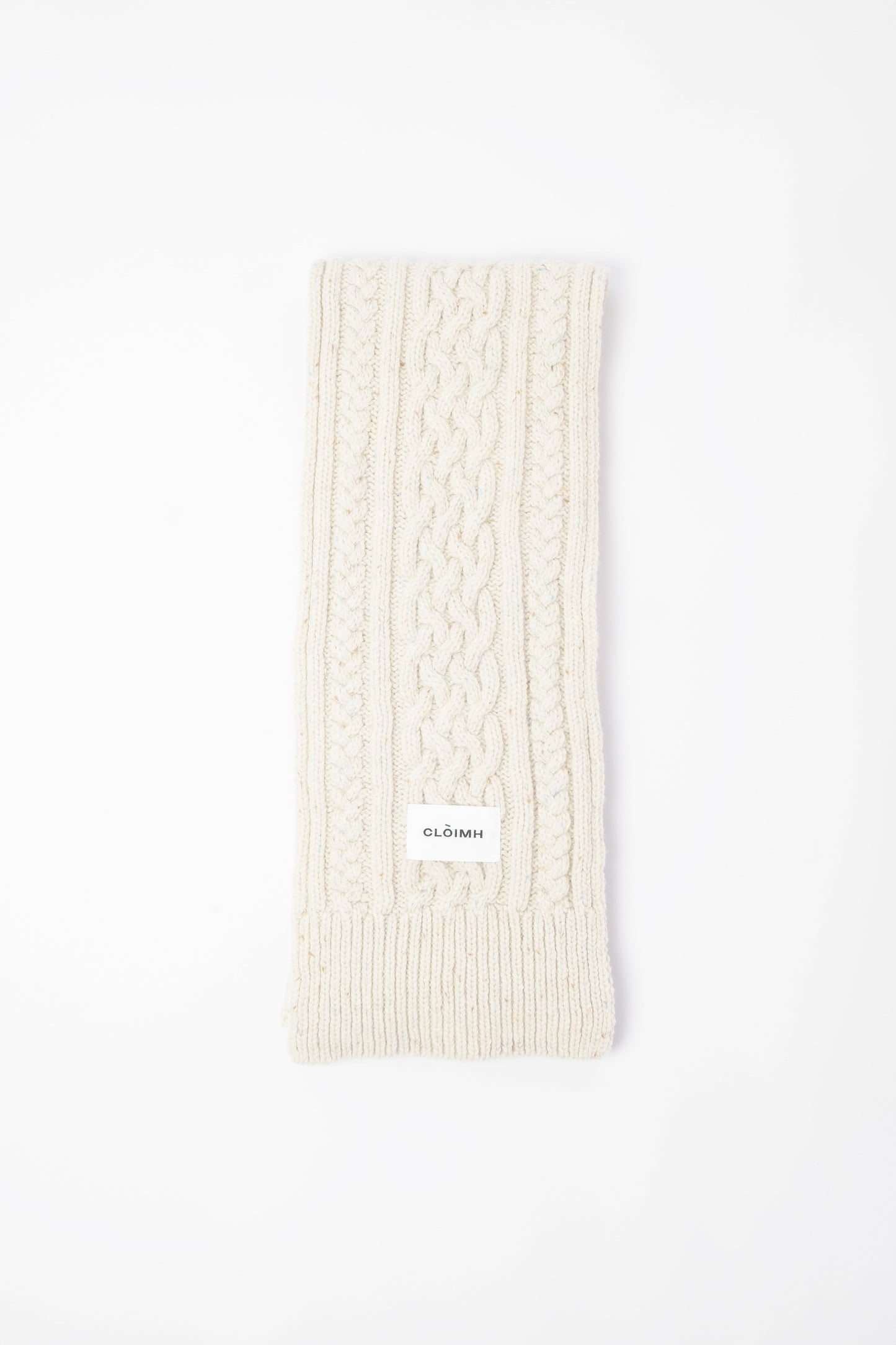 Aran Knit Wool Scarf