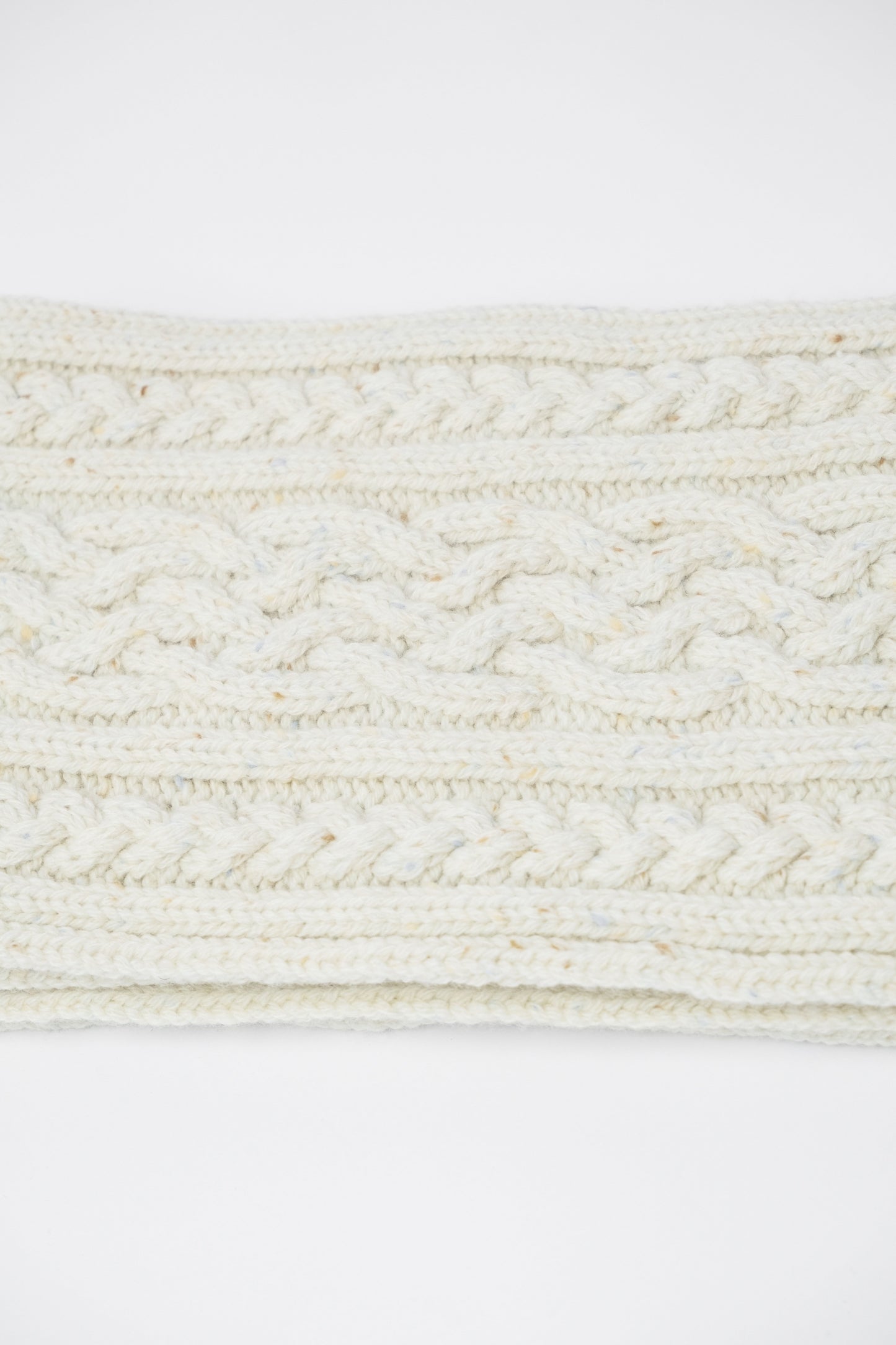 Aran Knit Wool Scarf