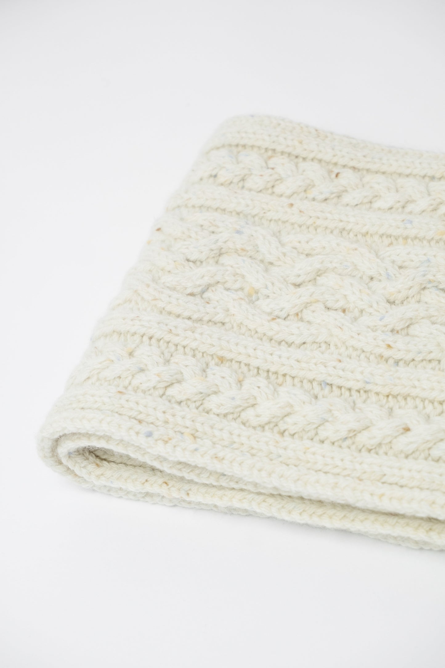 Aran Knit Wool Scarf